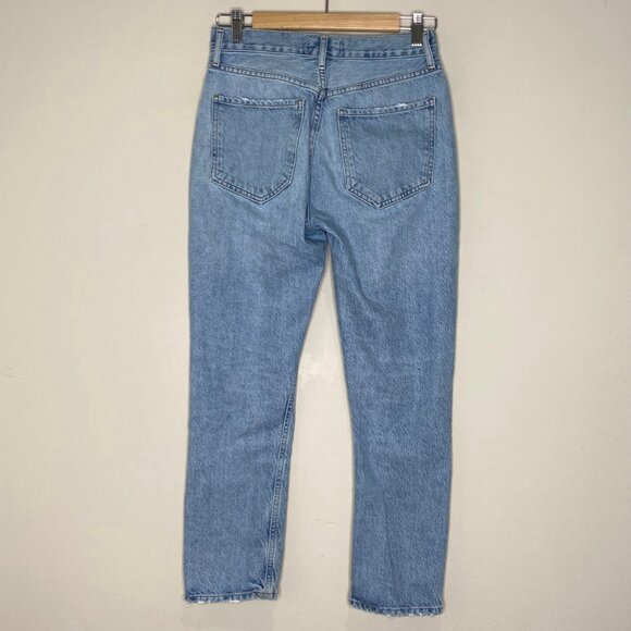 Agolde Riley High Rise Straight Crop Jeans - Blur Sz 26 - Picture 3 of 14